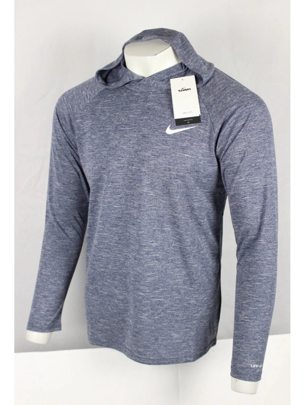 New Nike Swim Hydroguard Dri-Fit Men’s M L/S Hoodie UPF 40+ Blue NESSB669- 440